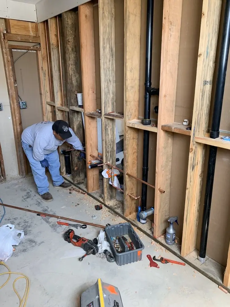 Commercial rough-in plumbing for Water Heater Replacement in Old Seminole Heights